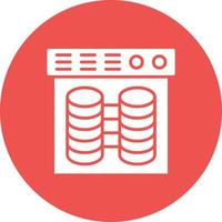 Data Warehouse Glyph Circle Icon vector