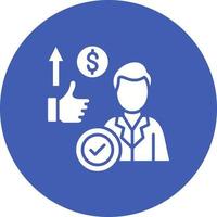 Performance Appraisal Glyph Circle Icon vector