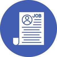 Job Vacancy Glyph Circle Icon vector