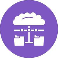 Distributed Data Glyph Circle Icon vector