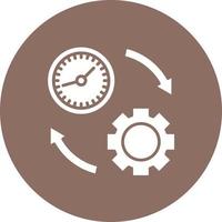Time Management Glyph Circle Icon vector