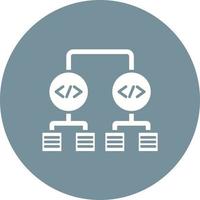 Classification Glyph Circle Icon vector