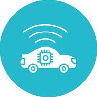 Autonomous Glyph Circle Icon vector