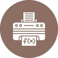 Print Math Sheet Glyph Circle Icon vector