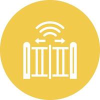 AND Gate Glyph Circle Icon vector