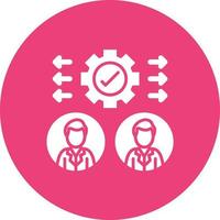 Policy Deployment Glyph Circle Icon vector