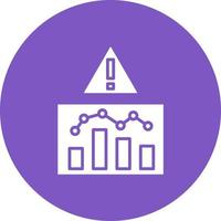 Risk Analysis Glyph Circle Icon vector