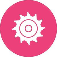 Circular Saw Glyph Circle Icon vector