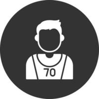 diseño de icono creativo de jugador de baloncesto vector