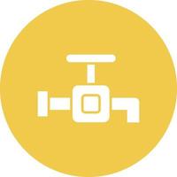 Faucet Glyph Circle Icon vector