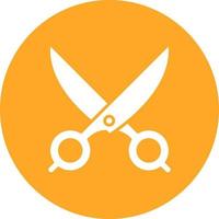 Scissors Glyph Circle Icon vector