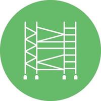 Scaffolding Glyph Circle Icon vector