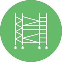 Scaffolding Glyph Circle Icon vector