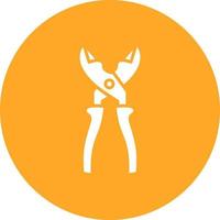 Wire Cutters Glyph Circle Icon vector