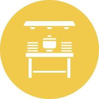 Buffet Glyph Circle Icon vector