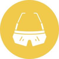 Safety Glasses Glyph Circle Icon vector