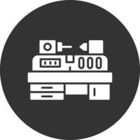 Lathe Machine Creative Icon Design vector