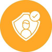 Authentication Glyph Circle Icon vector