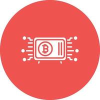 Crypto Vault Glyph Circle Icon vector
