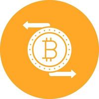 Crypto Exchange Glyph Circle Icon vector