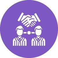 Teamwork Glyph Circle Icon vector