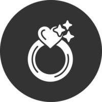 diseño de icono creativo de anillo de compromiso vector