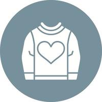 icono de círculo de glifo de sudadera vector