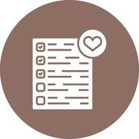 Wishlist Glyph Circle Icon vector