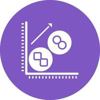 Cluster Analysis Glyph Circle Icon vector