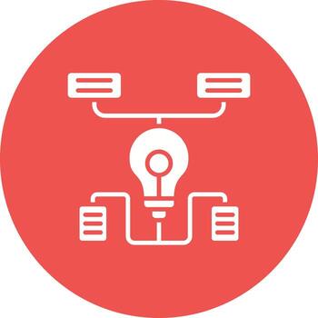 Algorithm Glyph Circle Icon vector