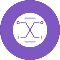 Fuzzy Logic Glyph Circle Icon vector