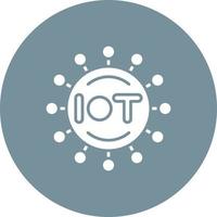 Internet of Things Glyph Circle Icon vector