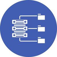 icono de círculo de glifo de fuente de datos vector