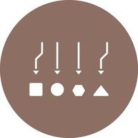 Unstructured Data Glyph Circle Icon vector