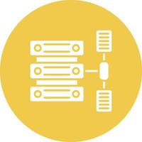 Data Transformation Glyph Circle Icon vector