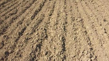 Plowed ground soil agriculture rural field video