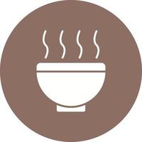 Soup Glyph Circle Icon vector