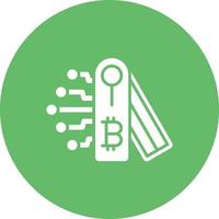 Hardware Wallet Glyph Circle Icon vector