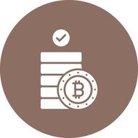 Proof of Stake Glyph Circle Icon vector