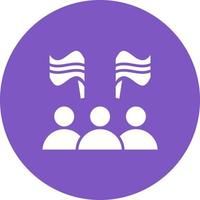 Team Building Glyph Circle Icon vector