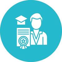 Qualification Glyph Circle Icon vector