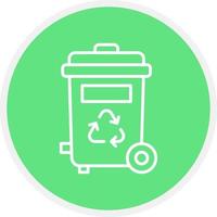 Trash Bin Creative Icon Design vector