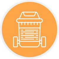 Trash Bin Creative Icon Design vector