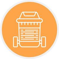 Trash Bin Creative Icon Design vector