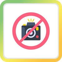 No Camera Creative Icon Design vector