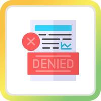 Denied Creative Icon Design vector