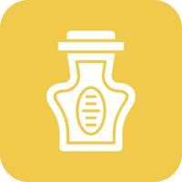 Ashes Glyph Round Corner Background Icon vector