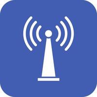 Wifi Tethering Glyph Round Corner Background Icon vector