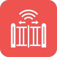 AND Gate Glyph Round Corner Background Icon vector