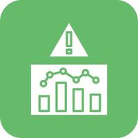 Risk Analysis Glyph Round Corner Background Icon vector